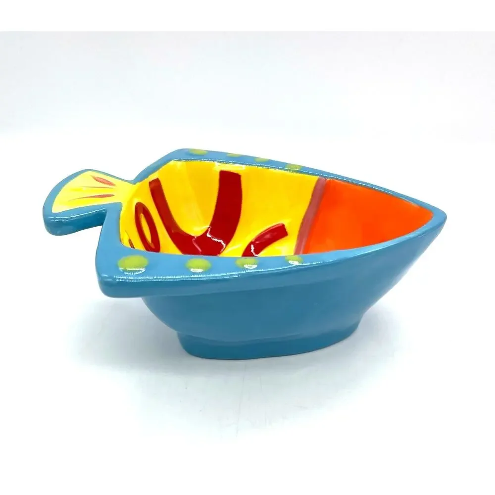 Boston Warehouse BW Ceramic Tropical Fish Bowl Dish Nautical Ocean